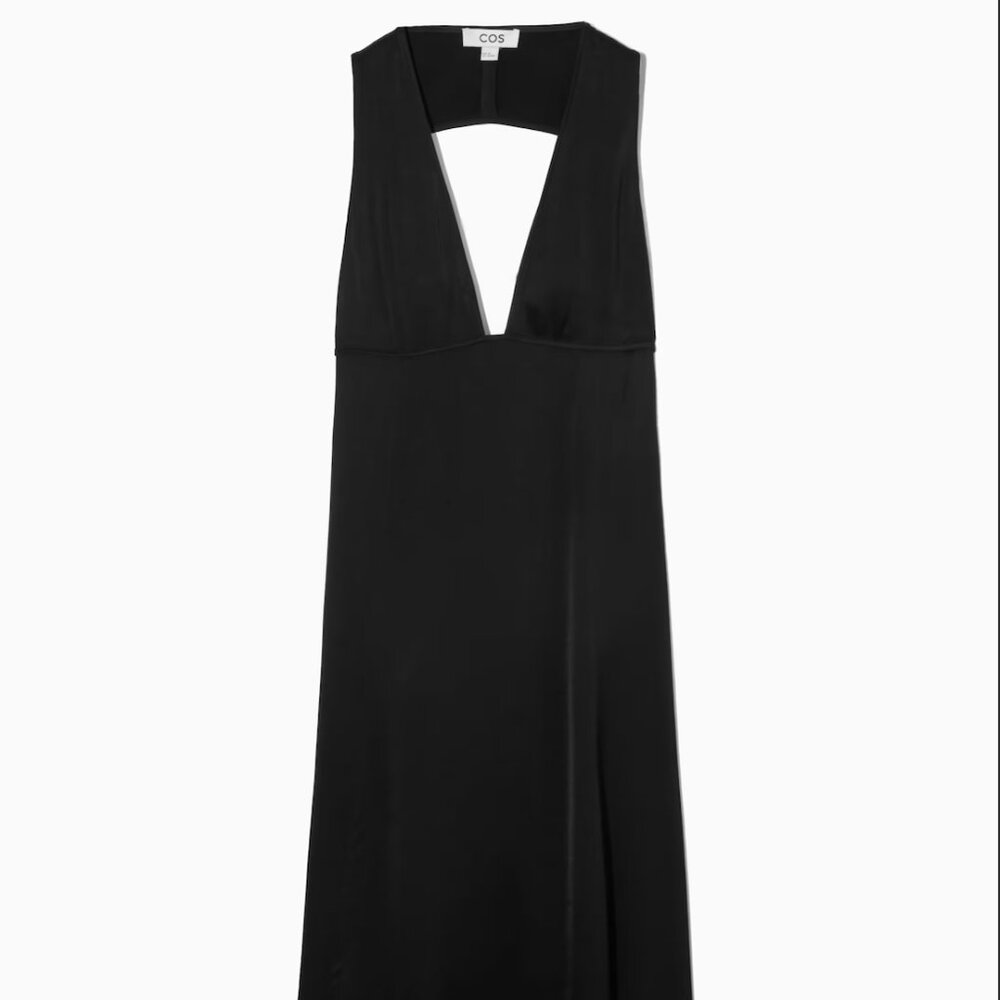 COS Plunge Open Back Maxi Dress